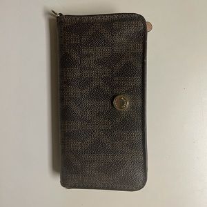 Michael Kors brown MK wallet